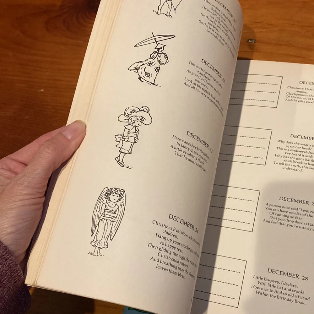DOVER Kate Greenaway's Birthday Coloring Book 365 Notes & Reminders Calendar